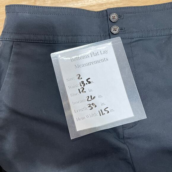 J.Crew Frankie Pants in Stretch Twill Wide Leg Women's 2 Black Business Casual - Picture 12 of 12